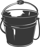 Silhouette bucket black color only vector