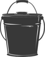 Silhouette bucket black color only vector