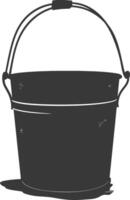 Silhouette bucket black color only vector