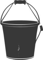 Silhouette bucket black color only vector