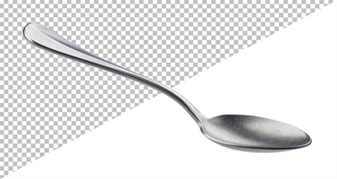 Metal spoon isolated on white background psd