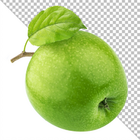 One green apple isolated psd