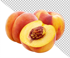 Peach isolated on white background with clipping path psd