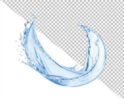 water splash geïsoleerd op een witte achtergrond psd