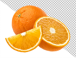 oranje fruit met bladeren geïsoleerd Aan wit achtergrond psd