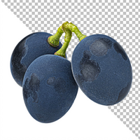 Dark blue grape isolated on white background psd