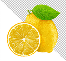 citron med blad isolerad på vit bakgrund psd