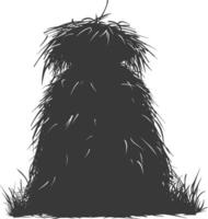 silhouette haystack full black color only vector