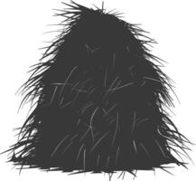 silhouette haystack full black color only vector