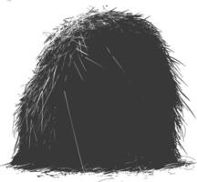 silhouette haystack full black color only vector