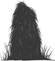 silhouette haystack full black color only vector