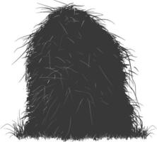 silhouette haystack full black color only vector