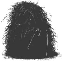 silhouette haystack full black color only vector