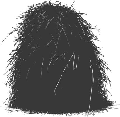silhouette haystack full black color only