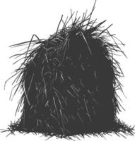 silhouette haystack full black color only vector