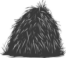 silhouette haystack full black color only vector