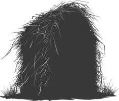 silhouette haystack full black color only vector