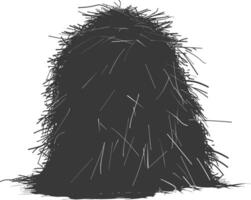 silhouette haystack full black color only vector