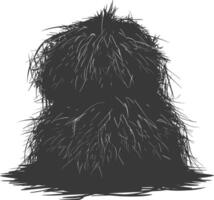 silhouette haystack full black color only vector