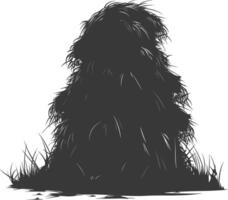 silueta alpaca lleno negro color solamente vector