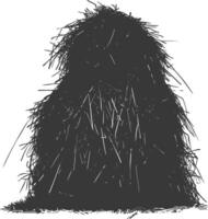 silhouette haystack full black color only vector