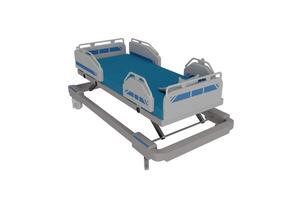 3d rendering hospital bed, medical equipment photo