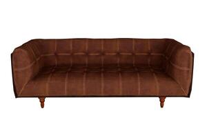 3d rendering old scandinavian brown sofa photo