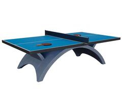 3d rendering blue ping pong table photo