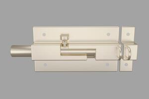 3d rendering stainless steel door latch photo