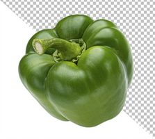 peperone verde isolato su sfondo bianco psd