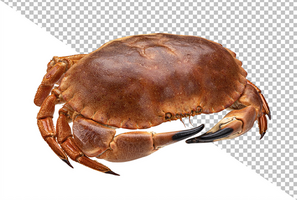 Cooked crab isolated on white background psd