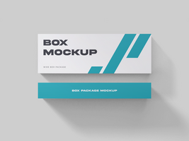 Realistic Square Flat Box Mock-up easy to change colors psd
