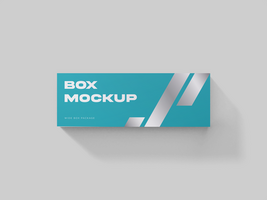 3D Wide box mock up cangeable color and background - Blank rectangle box template design with copy space psd
