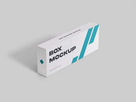 Realistic square wide flat box for any product mockup and packaging design template ready to use psd