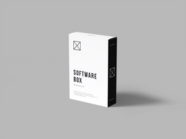 software caja burlarse de arriba con canjeable color y antecedentes - blanco embalaje modelo diseño - vertical papel caja de cartón con Copiar espacio psd