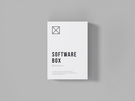 Changeable Product Cardboard Package Box design - Software Box 3D Rendering Mockup psd