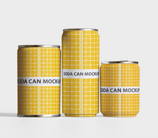 Soda can mockup isolate on background editable psd