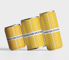 Soda can mockup isolate on background editable psd