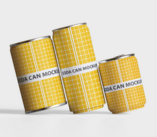 Soda can mockup isolate on background editable psd