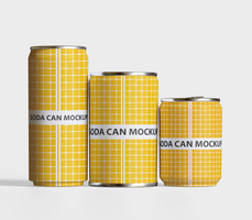 Soda can mockup isolate on background editable psd