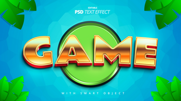 3d juego retro Clásico texto efecto diseño psd