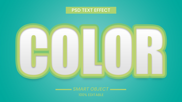 Editable 3d text effects color white text effect template psd