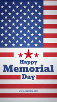 A patriotic poster for Happy Memorial Day psd