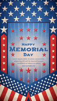 A patriotic poster for Memorial Day Honor psd
