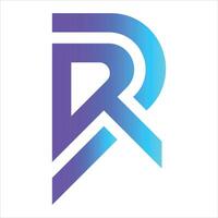 R Letter logo. R letter Icon. RD Letter logo. RD letter Icon. Blue, Sky and Violet, white background ribbon illustration. vector