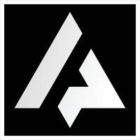 NI logo triangle. NI, NL, VI, VL logo with a black background. Pyramid mouse cursor logo icon. vector
