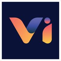 VI letter logo design. Vi Letter creative logo design. Uncommon Vi letter. V logo for any business vector