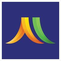 AL letter logo design icon. AL Abstract logo design. Logo Concept yellow green. vector
