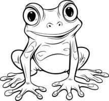 Frog - Coloring book for children. illustration. isolated on white background. vector