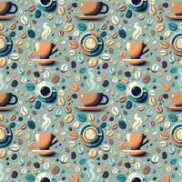 retro Coffee seamless background vector